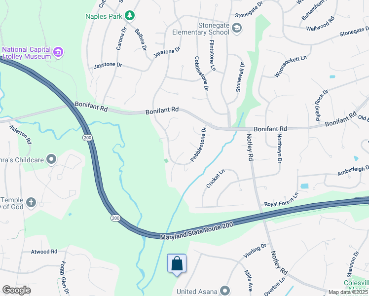 map of restaurants, bars, coffee shops, grocery stores, and more near 701 Stratford Manor Terrace in Silver Spring