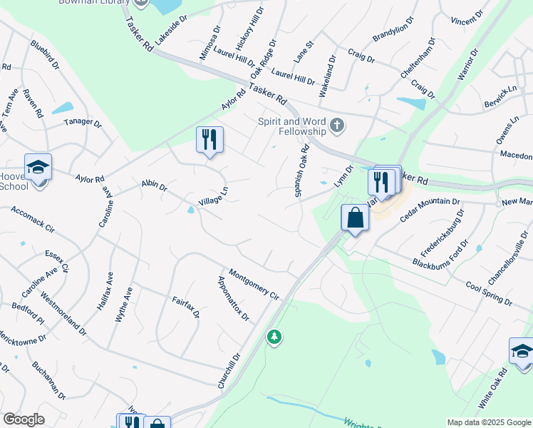 map of restaurants, bars, coffee shops, grocery stores, and more near 122 Shumard Court in Stephens City