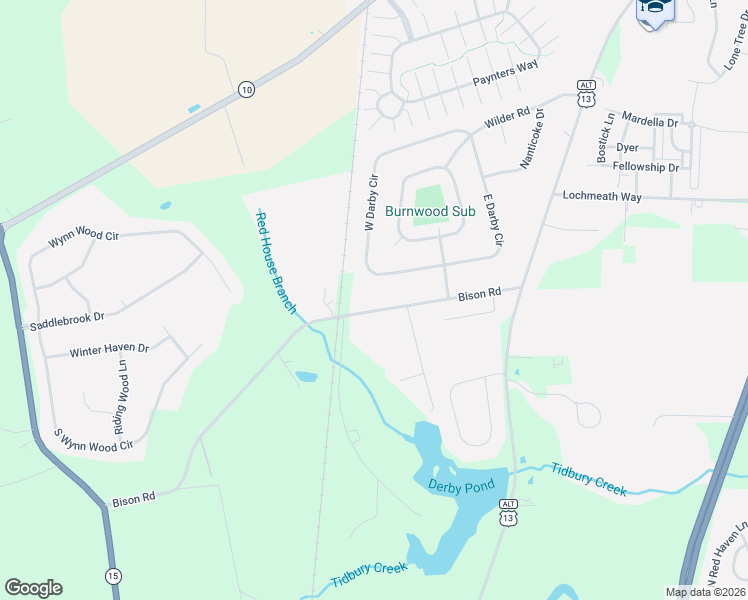 map of restaurants, bars, coffee shops, grocery stores, and more near 802 Bison Road in Dover