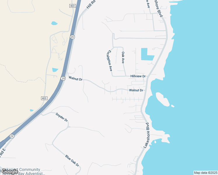 map of restaurants, bars, coffee shops, grocery stores, and more near 465 Walnut Drive in Lakeport