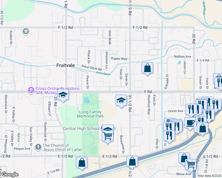 map of restaurants, bars, coffee shops, grocery stores, and more near in Fruitvale