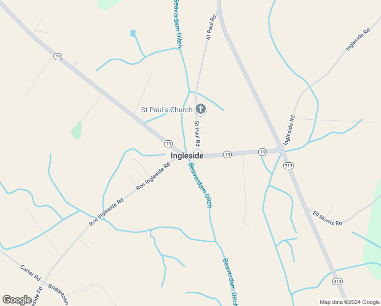 map of restaurants, bars, coffee shops, grocery stores, and more near 2631 Roberts Station Road in Ingleside