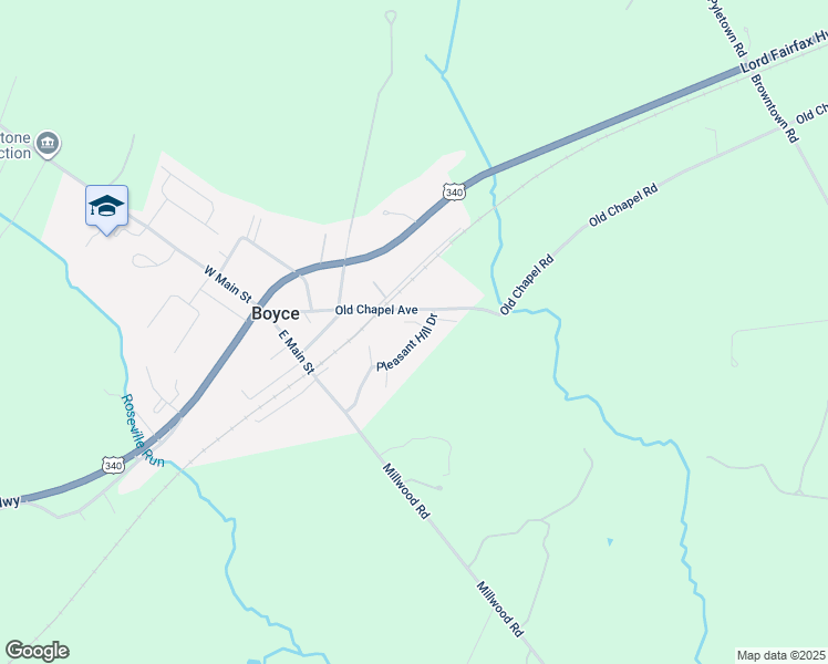 map of restaurants, bars, coffee shops, grocery stores, and more near 680 Shenandoah River Lane in Front Royal