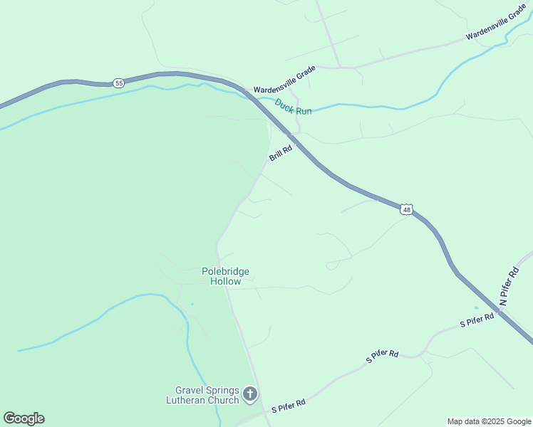 map of restaurants, bars, coffee shops, grocery stores, and more near 287 Brill Road in Star Tannery