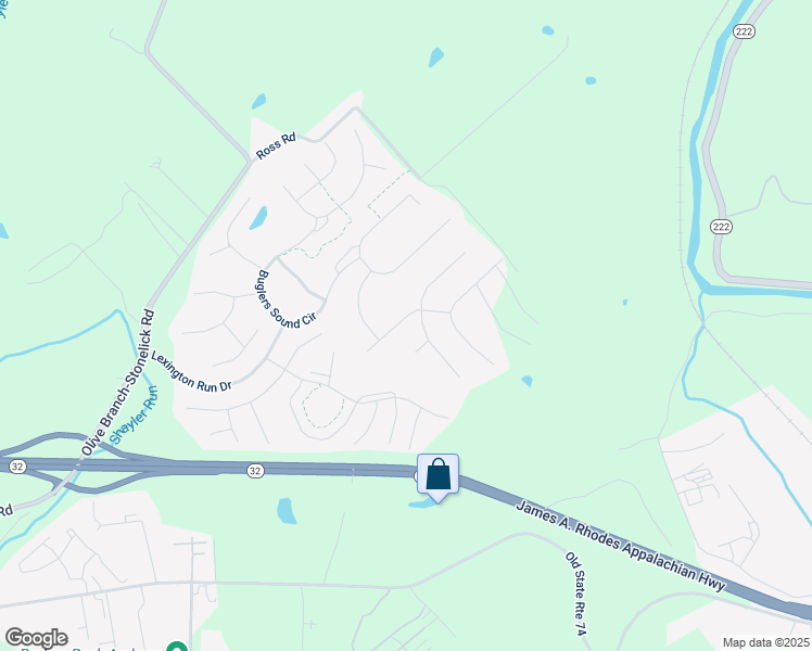 map of restaurants, bars, coffee shops, grocery stores, and more near 4774 Derby Place Road in Batavia
