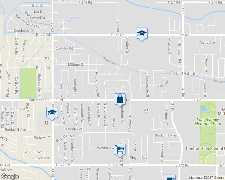 map of restaurants, bars, coffee shops, grocery stores, and more near 613 Mesa Valley Drive in Grand Junction