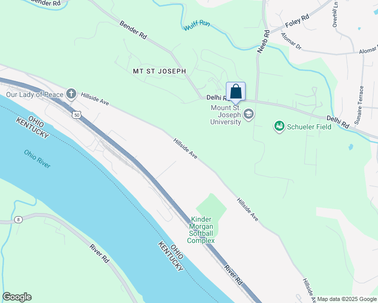 map of restaurants, bars, coffee shops, grocery stores, and more near 264 Stille Drive in Cincinnati