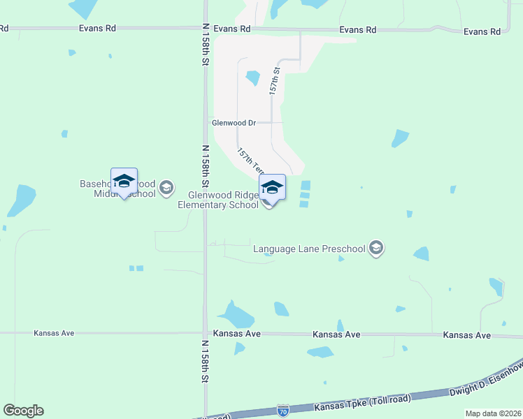 map of restaurants, bars, coffee shops, grocery stores, and more near 17550 157th Terrace in Bonner Springs