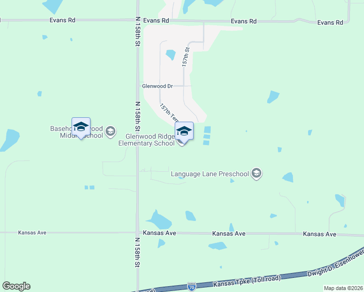 map of restaurants, bars, coffee shops, grocery stores, and more near 17550 157th Terrace in Bonner Springs