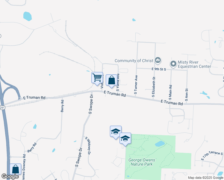 map of restaurants, bars, coffee shops, grocery stores, and more near 1110 South Yuma Avenue in Independence