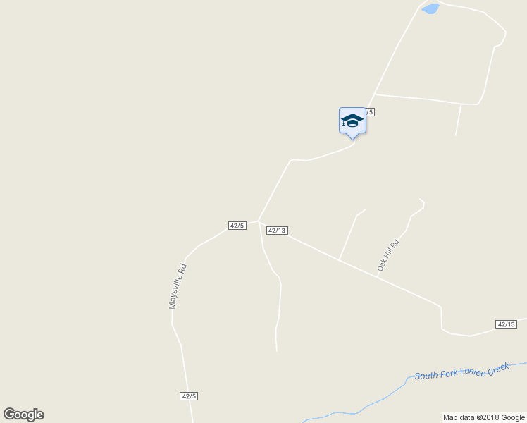 map of restaurants, bars, coffee shops, grocery stores, and more near Maysville Road in Maysville