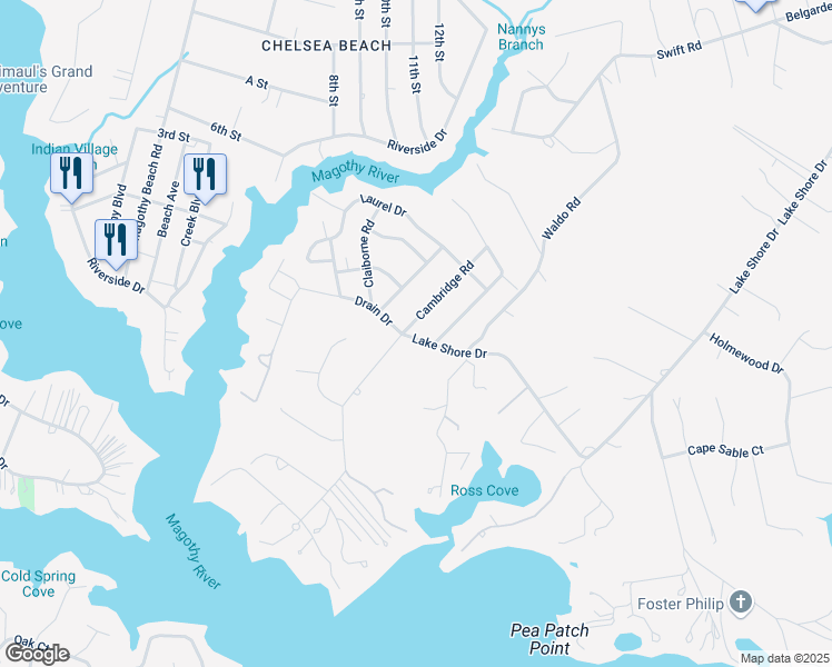map of restaurants, bars, coffee shops, grocery stores, and more near 396 Lake Shore Drive in Pasadena