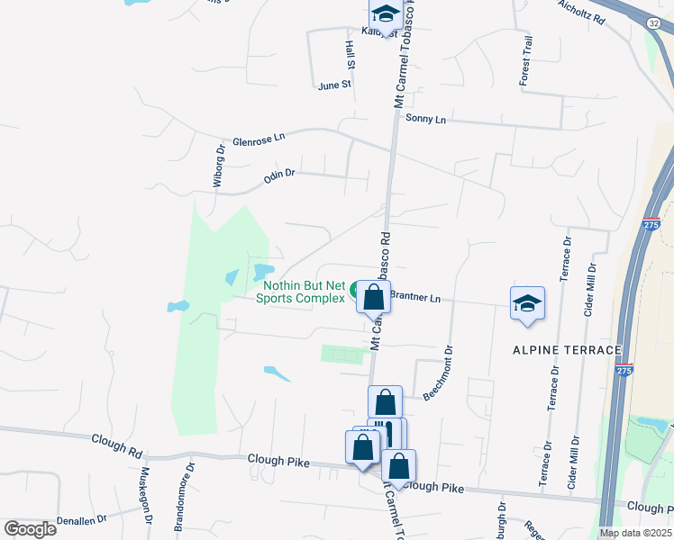 map of restaurants, bars, coffee shops, grocery stores, and more near 501 Park Place in Cincinnati