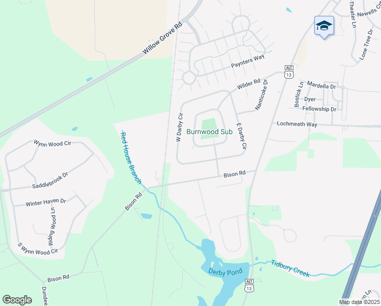 map of restaurants, bars, coffee shops, grocery stores, and more near 10 Newark Circle in Dover