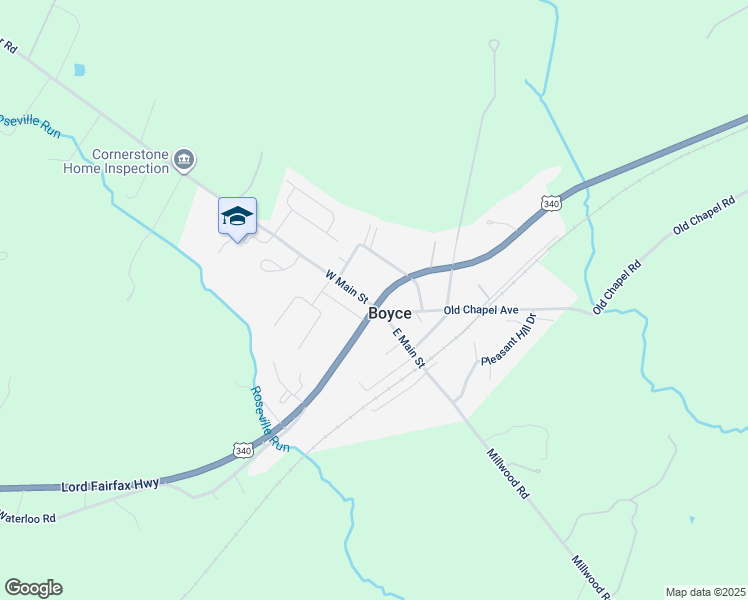 map of restaurants, bars, coffee shops, grocery stores, and more near 2 North Greenway Avenue in Boyce