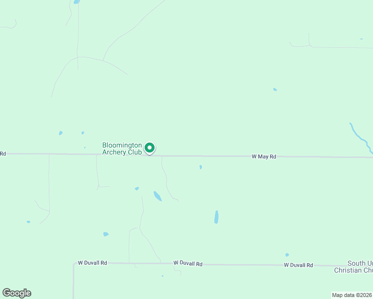 map of restaurants, bars, coffee shops, grocery stores, and more near 5800 West May Road in Bloomington
