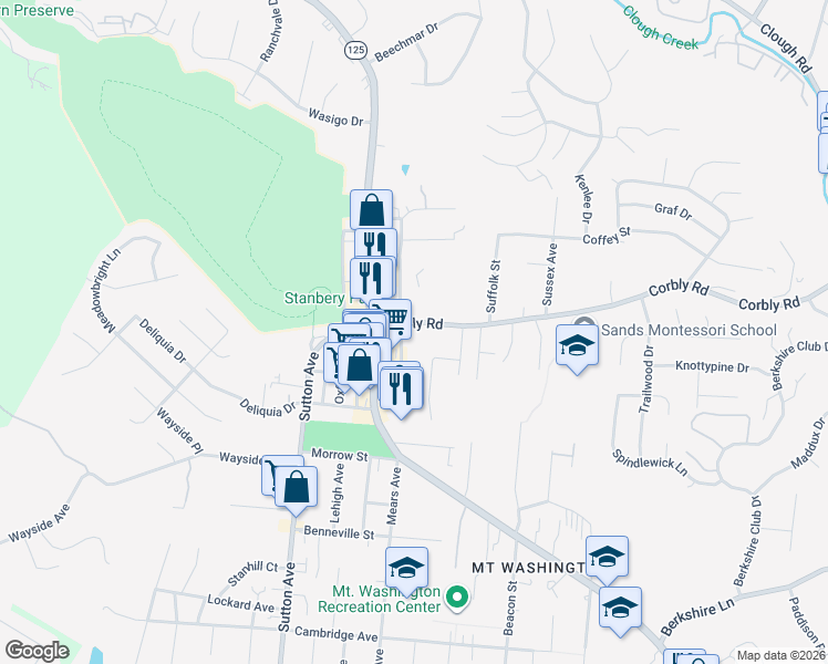 map of restaurants, bars, coffee shops, grocery stores, and more near 2208 Salvador Street in Cincinnati