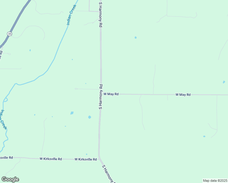 map of restaurants, bars, coffee shops, grocery stores, and more near 7390-7460 West May Road in Bloomington