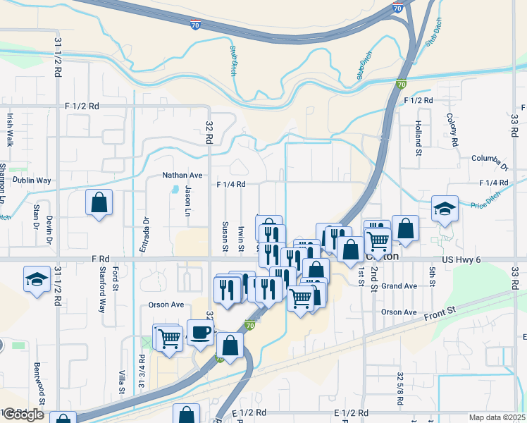 map of restaurants, bars, coffee shops, grocery stores, and more near 618 Jackson Street in Clifton