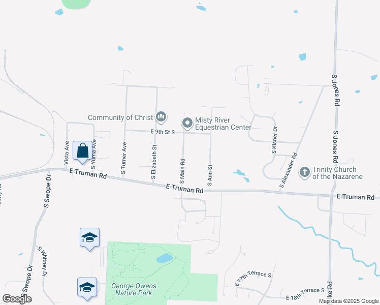 map of restaurants, bars, coffee shops, grocery stores, and more near 907 South Main Road in Independence