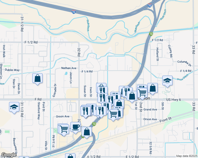 map of restaurants, bars, coffee shops, grocery stores, and more near 618 Jackson Street in Clifton
