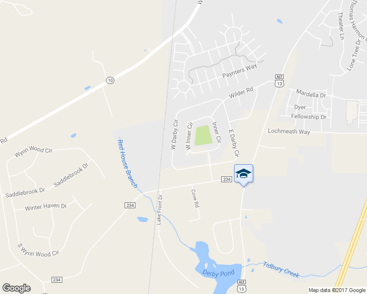 map of restaurants, bars, coffee shops, grocery stores, and more near 35 West Inner Circle in Dover