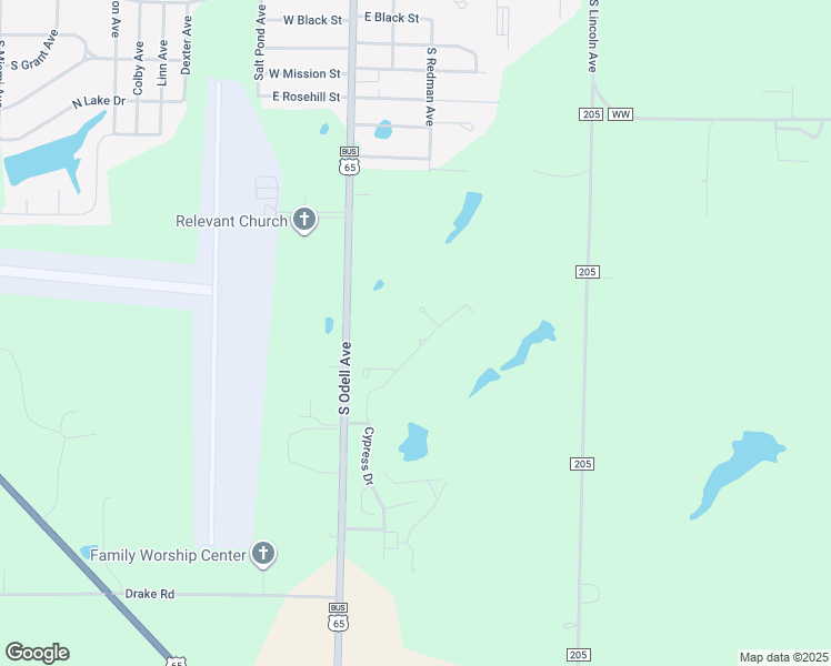 map of restaurants, bars, coffee shops, grocery stores, and more near 2201 Cypress Drive in Marshall