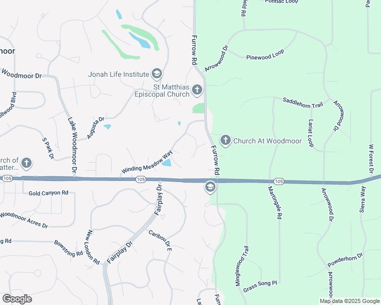 map of restaurants, bars, coffee shops, grocery stores, and more near 18160 6 Trees Lane in Monument
