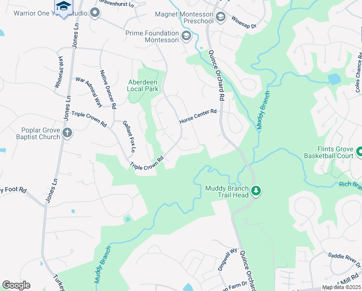 map of restaurants, bars, coffee shops, grocery stores, and more near 14667 Keeneland Circle in North Potomac