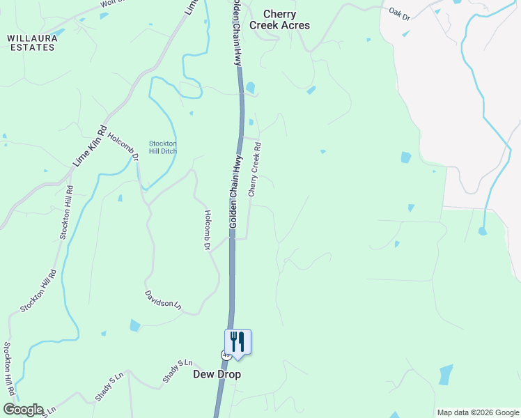 map of restaurants, bars, coffee shops, grocery stores, and more near 18910 Bumpy Road in Grass Valley