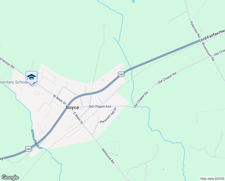 map of restaurants, bars, coffee shops, grocery stores, and more near 7 Virginia Avenue in Boyce