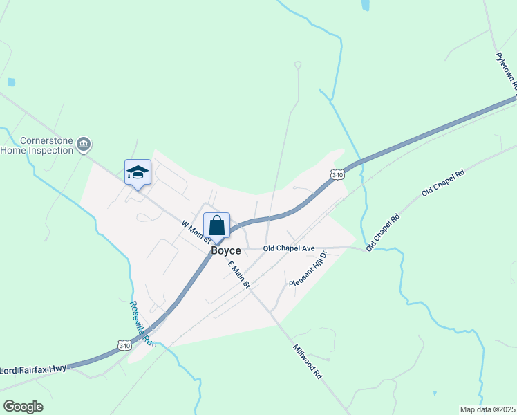 map of restaurants, bars, coffee shops, grocery stores, and more near 19506 Blue Ridge Mountain Road in Bluemont