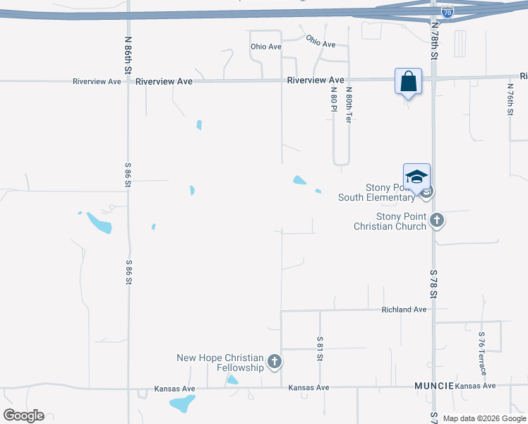 map of restaurants, bars, coffee shops, grocery stores, and more near 130 South 82 Street in Kansas City