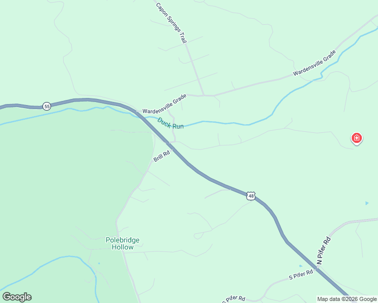 map of restaurants, bars, coffee shops, grocery stores, and more near 141 Bushy Ridge Drive in Star Tannery