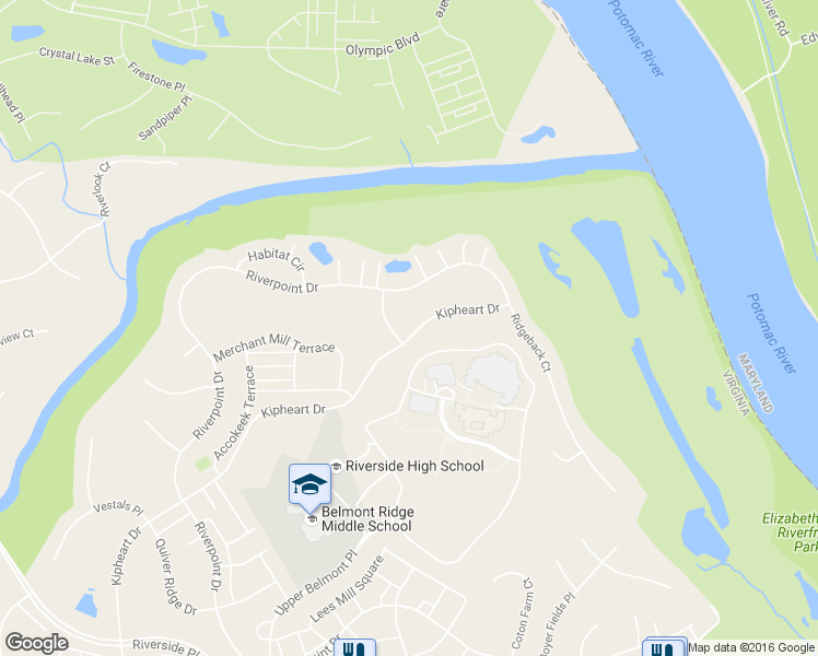 map of restaurants, bars, coffee shops, grocery stores, and more near 18803 Kipheart Drive in Leesburg