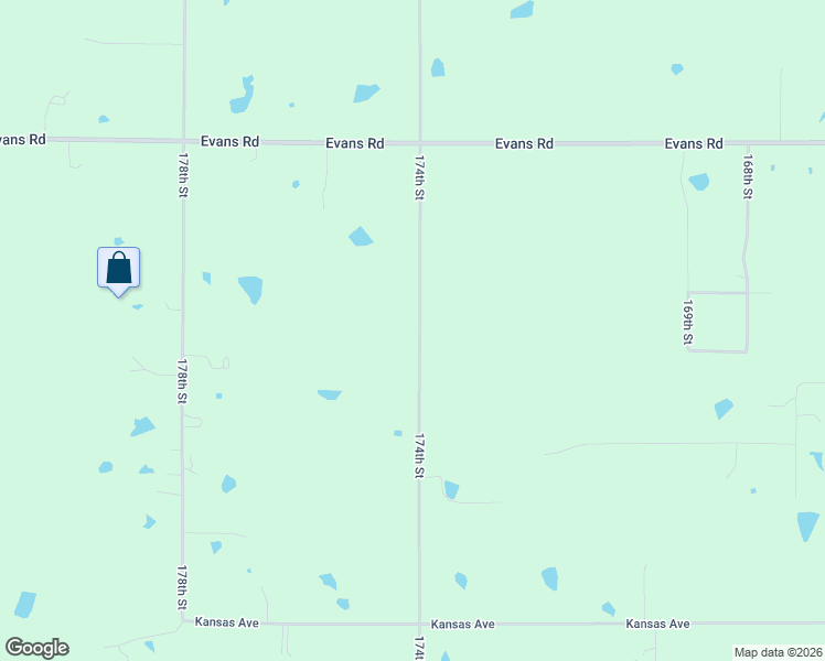 map of restaurants, bars, coffee shops, grocery stores, and more near 17683 174th Street in Bonner Springs