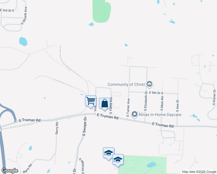 map of restaurants, bars, coffee shops, grocery stores, and more near Viking Drive in Independence