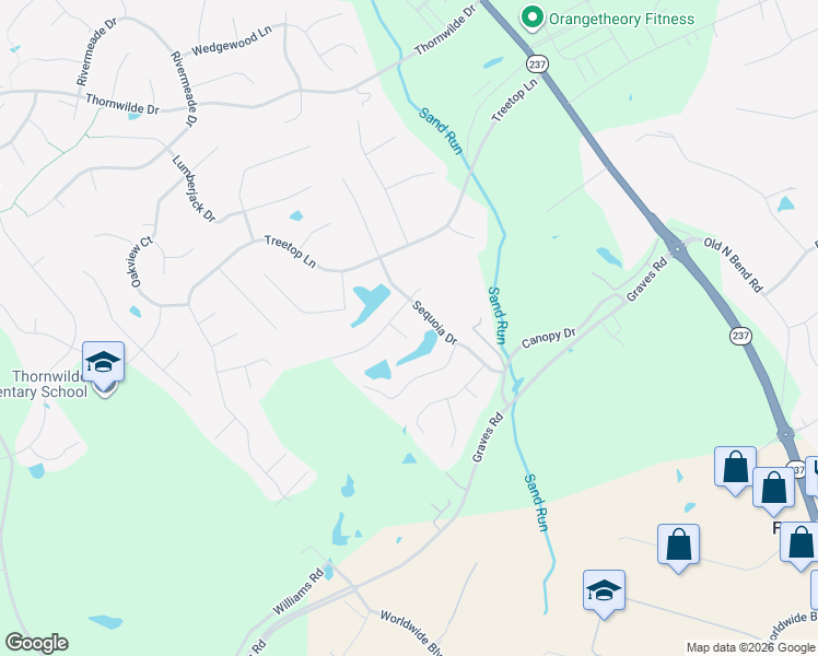 map of restaurants, bars, coffee shops, grocery stores, and more near 1434 Forest Pine Court in Hebron