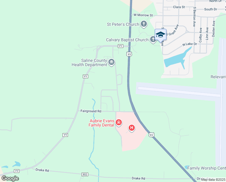 map of restaurants, bars, coffee shops, grocery stores, and more near 1406 West Reynolds Road in Marshall