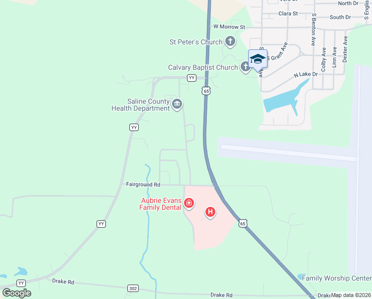 map of restaurants, bars, coffee shops, grocery stores, and more near 1408 Atchison Avenue in Marshall
