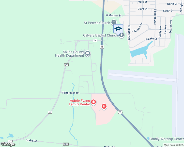 map of restaurants, bars, coffee shops, grocery stores, and more near 1406 West Reynolds Road in Marshall
