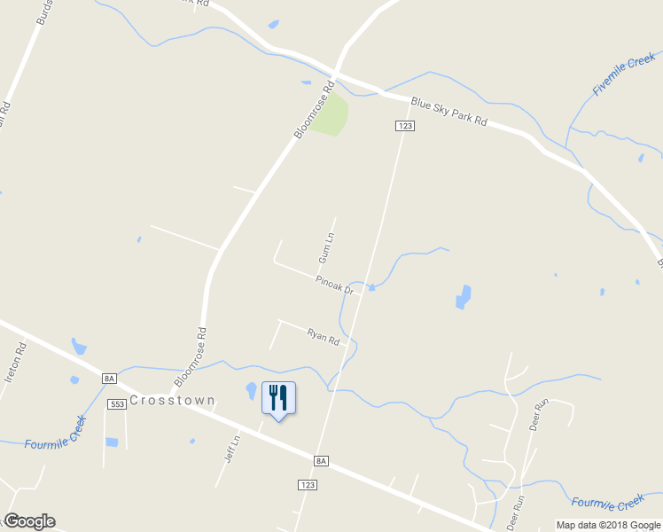 map of restaurants, bars, coffee shops, grocery stores, and more near 16692 Gum Lane in Williamsburg