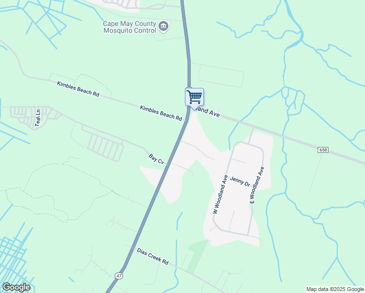 map of restaurants, bars, coffee shops, grocery stores, and more near 1 Country Village Drive in Middle Township