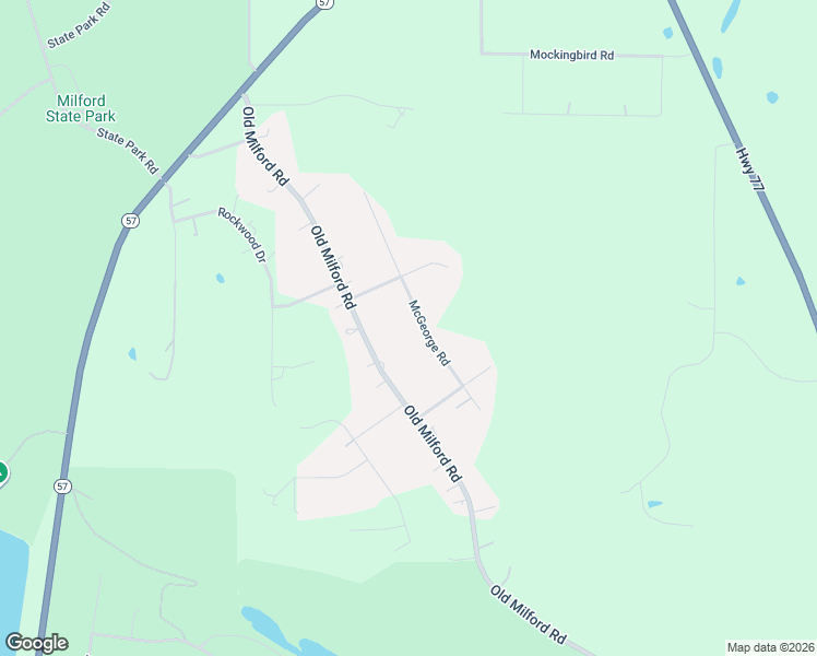 map of restaurants, bars, coffee shops, grocery stores, and more near 7212 McGeorge Road in Milford