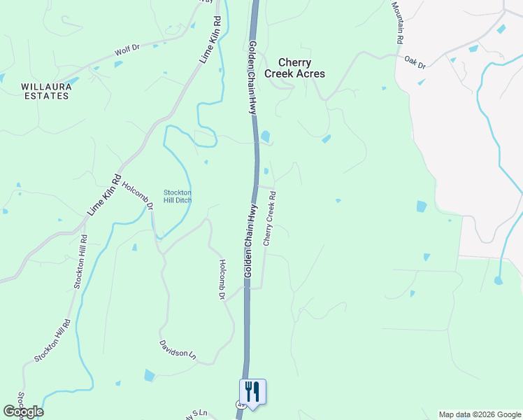 map of restaurants, bars, coffee shops, grocery stores, and more near 19028 Cherry Creek Road in Grass Valley