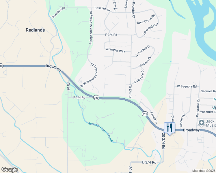 map of restaurants, bars, coffee shops, grocery stores, and more near 2015 Rodeo Way in Grand Junction