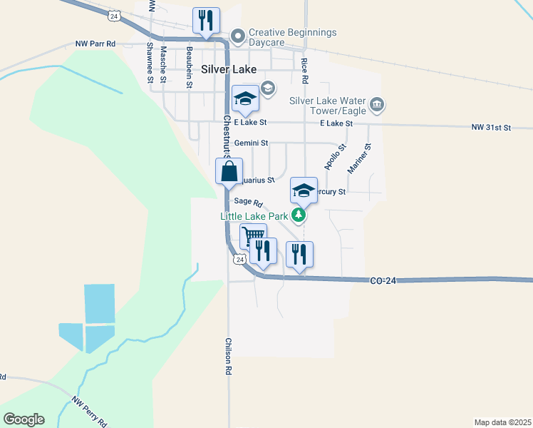 map of restaurants, bars, coffee shops, grocery stores, and more near 118 Sage Road in Silver Lake