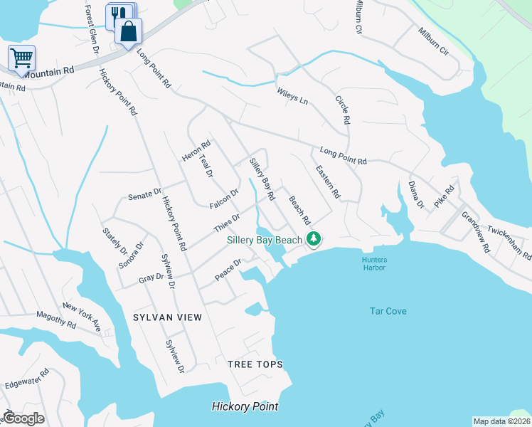 map of restaurants, bars, coffee shops, grocery stores, and more near 221 Sun Glo Road in Pasadena