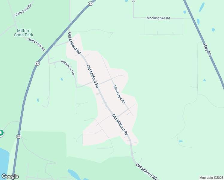 map of restaurants, bars, coffee shops, grocery stores, and more near 7212 McGeorge Road in Milford