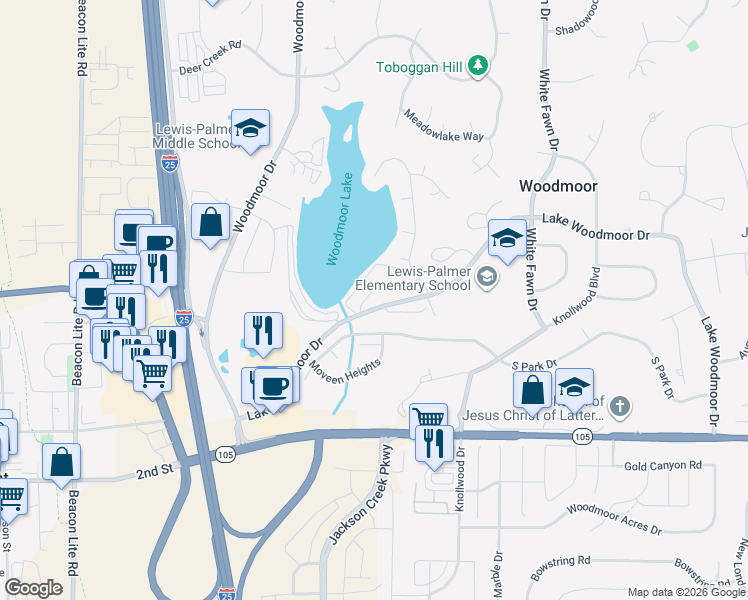map of restaurants, bars, coffee shops, grocery stores, and more near 1542 Coronado Beach Drive in Monument